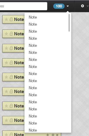 scrollable drop down
